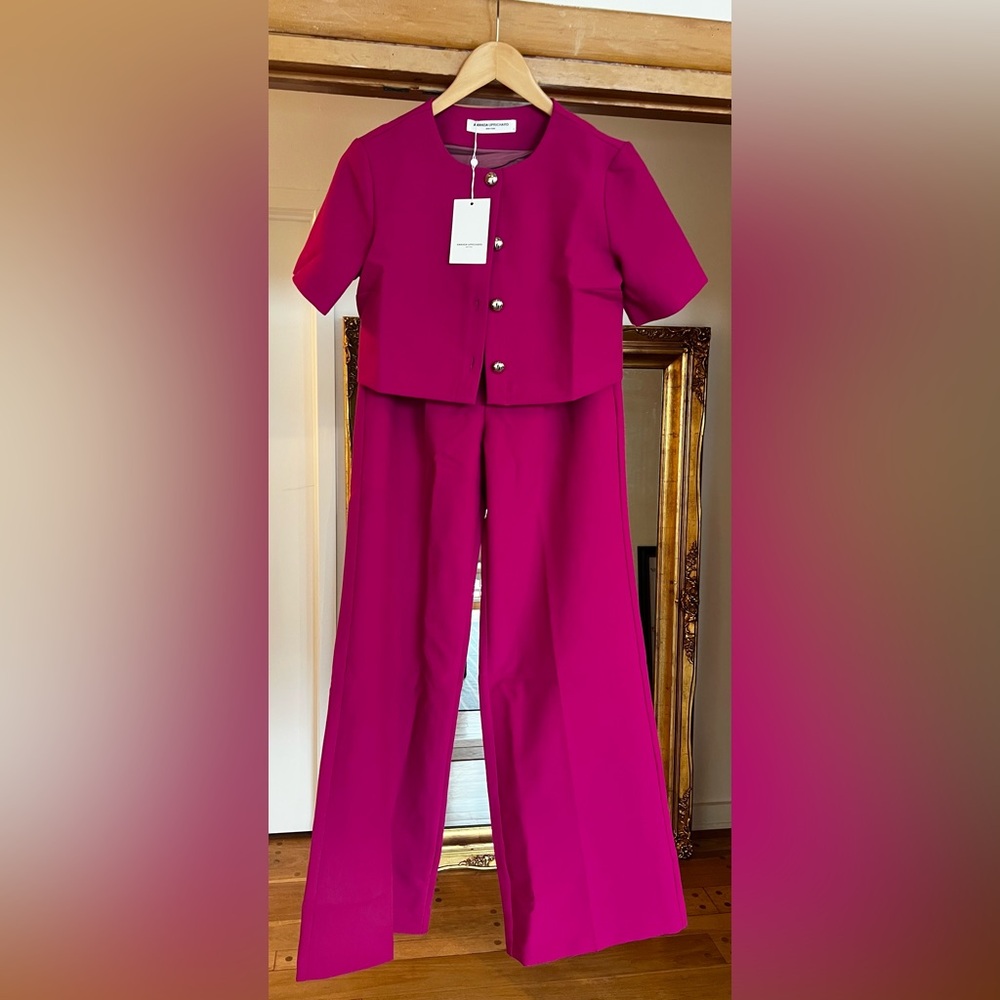 Amanda Uprichard 2 pc set new with tags blazer and pants in fuchsia size XS